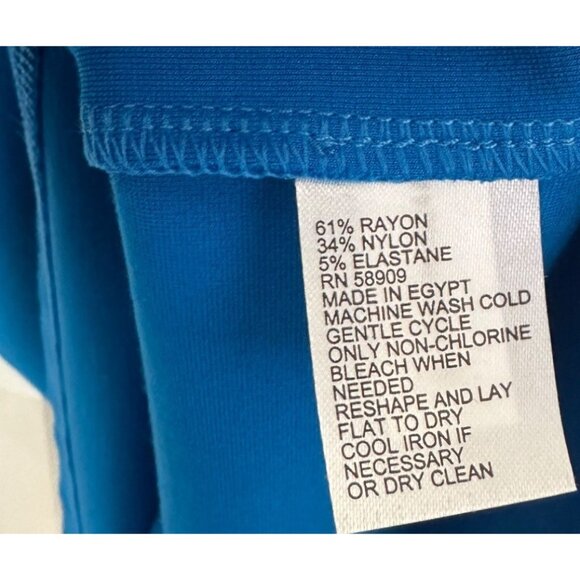 New Preston & York Blue Tamara Ponte Sleeveless Small Shift Dress office siren - Picture 8 of 9